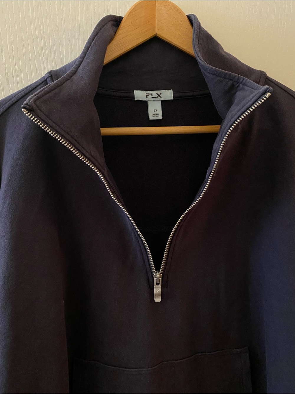 FLX Women’s Cropped Square Fit 1/2 Zip Mockneck Sweatshirt - 2X - Picture 5 of 13